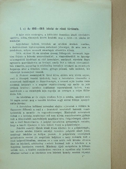 Dr. Werner Adolf - A Ciszterci Rend Egri Kath. Főgimnáziumának Értesítője az 1919-1920. iskolai évről [antikvár]