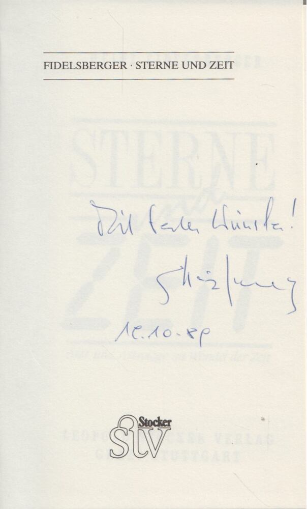 Heinz Fidelsberger - Sterne und Zeit (dedikált) [antikvár]