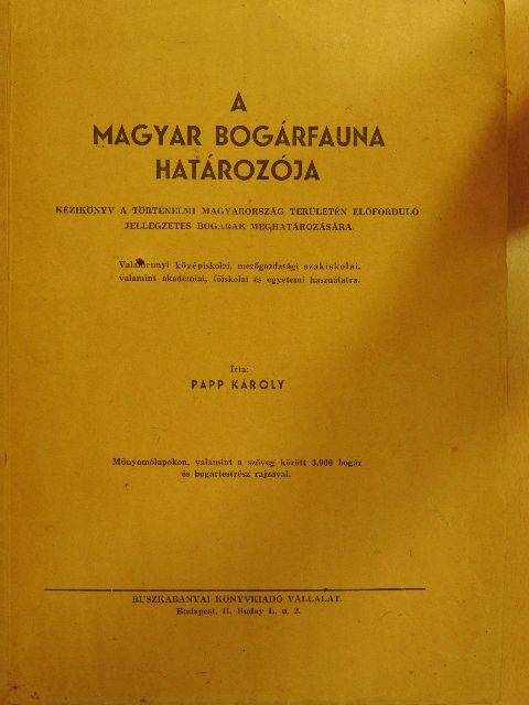 Papp Károly - A magyar bogárfauna határozója [antikvár]