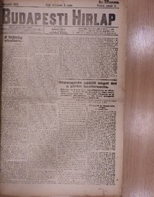 Richter Aladár - Budapesti Hirlap 1923. (nem teljes évfolyam)/Magyarság 1923. január 11./Nemzeti Sport 1923. március 12./Uj Nemzedék 1923. március 29. [antikvár]