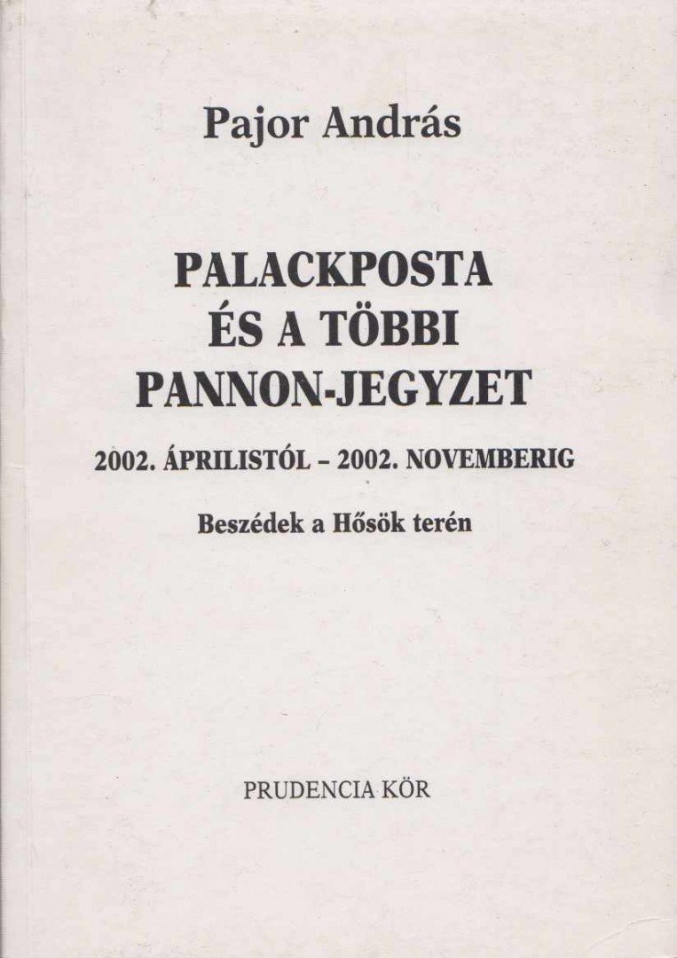 Pajor András - Palackposta és a többi Pannon-jegyzet (dedikált) [antikvár]