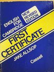 Jake Allsop - English for Cambridge First Certificate [antikvár]