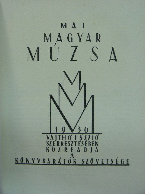 Agyagfalvi Hegyi István - Mai Magyar Múzsa 1930 [antikvár]