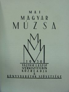 Agyagfalvi Hegyi István - Mai Magyar Múzsa 1930 [antikvár]