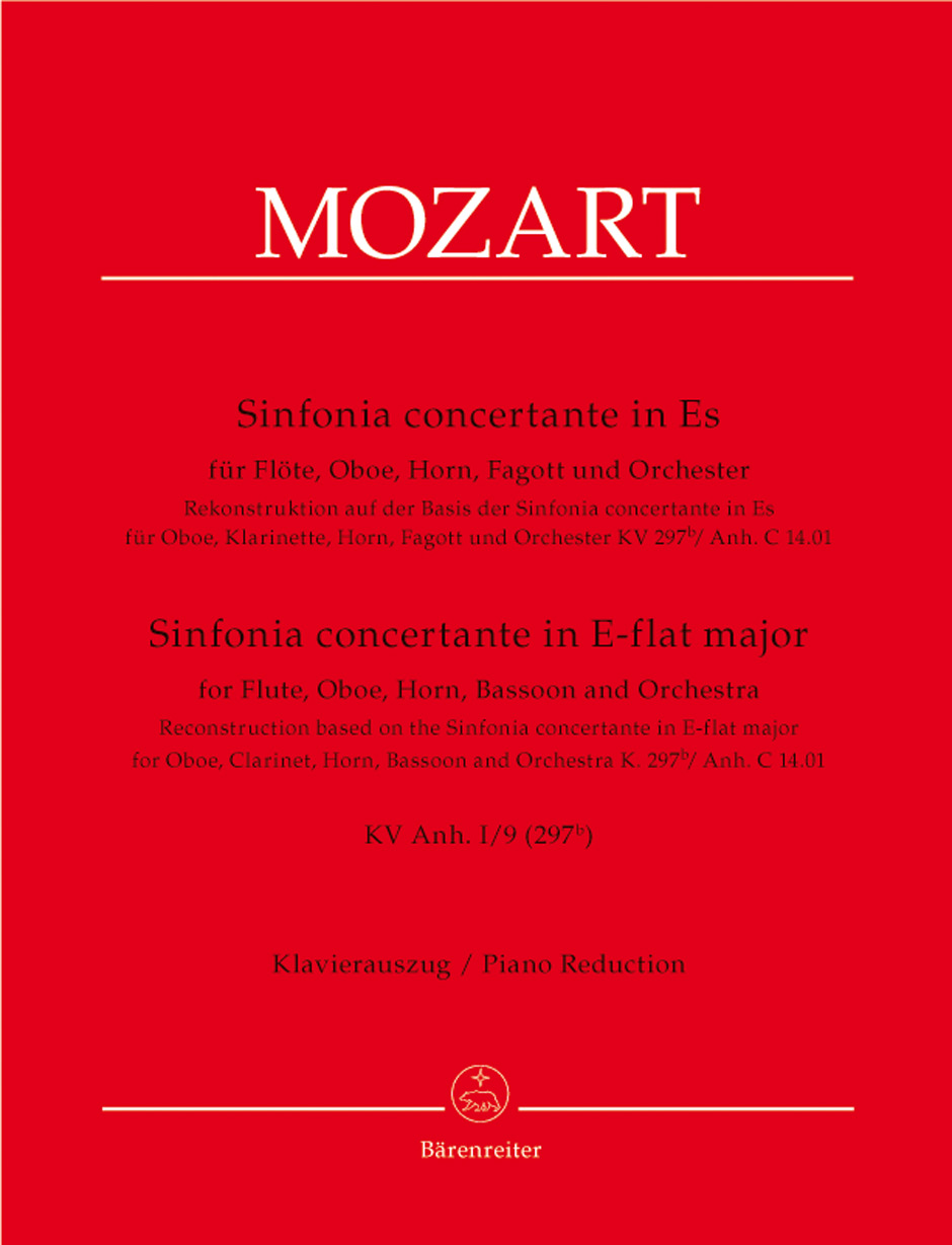 MOZART, W,A, - SINFONIA CONCERTANTE FÜR FLÖTE,OBOE,HORN,FAGOTT UND ORCH. KV 297b URTEXT