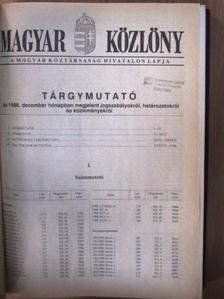 Magyar Közlöny 1998. december 1.-31. (nem teljes évfolyam) I-II. [antikvár]