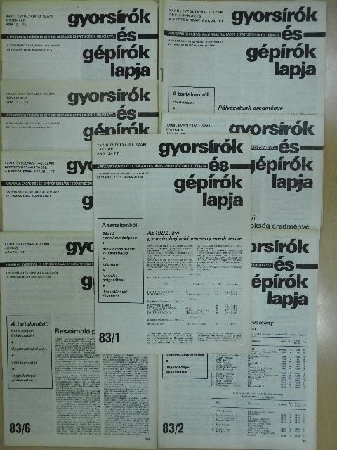 Dr. Kappa György - Gyorsírók és Gépírók Lapja 1983. január-december [antikvár]