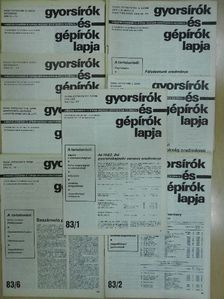 Dr. Kappa György - Gyorsírók és Gépírók Lapja 1983. január-december [antikvár]