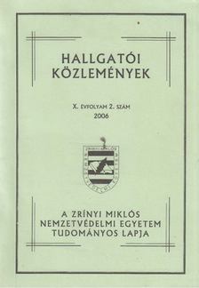 Dr. Lükő Dénes (szerk.) - Hallgatói közlemények X. évf. 2. szám [antikvár]