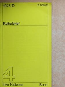 Dr. Anke Riedel-Martiny - Kulturbrief April 1975 [antikvár]