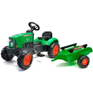 Falk: Traktor Supercharger utánfutóval  zöld