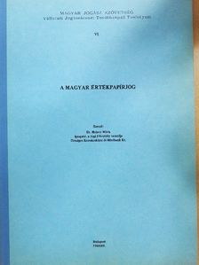 Dr. Hubert Mária - A magyar értékpapírjog [antikvár]