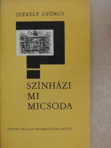 Székely György - Színházi mi micsoda [antikvár]