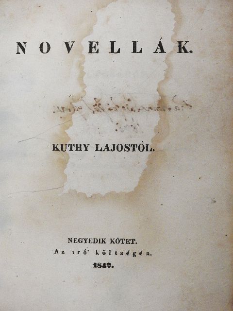 Kuthy Lajos - Novellák IV. [antikvár]