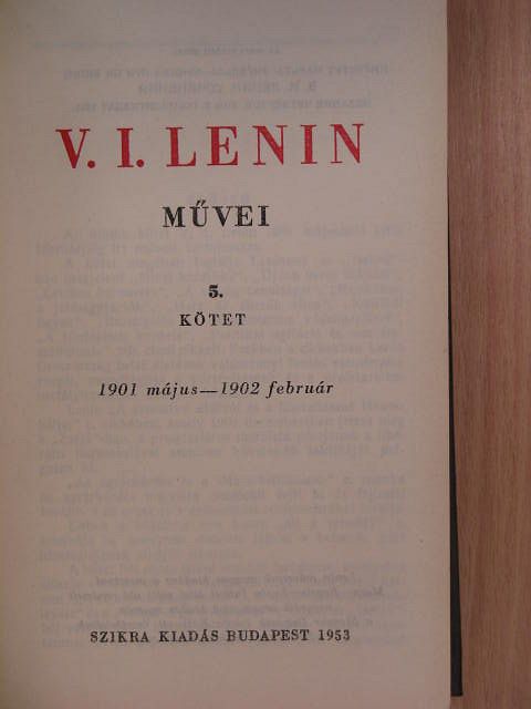 V. I. Lenin - V. I. Lenin művei 5. [antikvár]