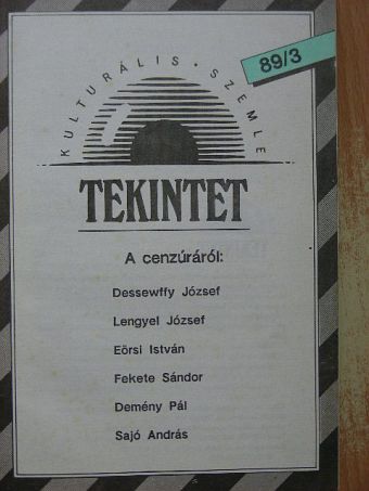 Dávidházi Péter - Tekintet 1989/3 [antikvár]