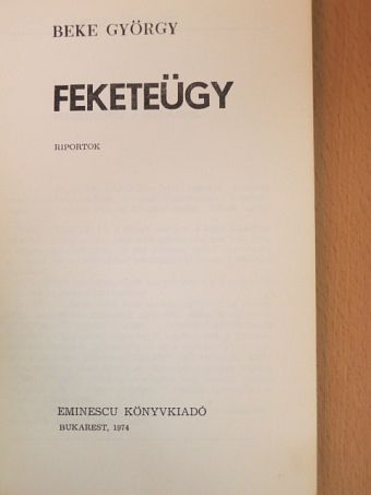 Beke György - Feketeügy [antikvár]