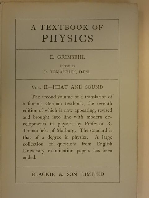 E. Grimsehl - A textbook of physics II. [antikvár]
