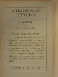 E. Grimsehl - A textbook of physics II. [antikvár]