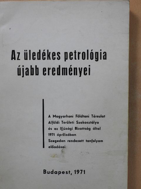 Balogh Kálmán - Az üledékes petrológia újabb eredményei [antikvár]