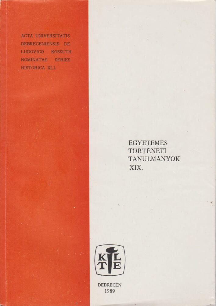 OROSZ ISTVÁN - Egyetemes történeti tanulmányok XIX. [antikvár]