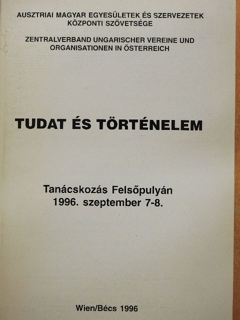 Bordás Sándor - Tudat és történelem [antikvár]