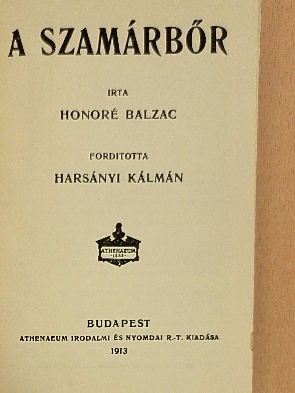 Honoré Balzac - A szamárbőr [antikvár]
