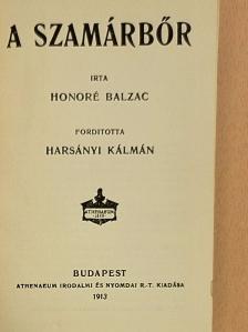 Honoré Balzac - A szamárbőr [antikvár]