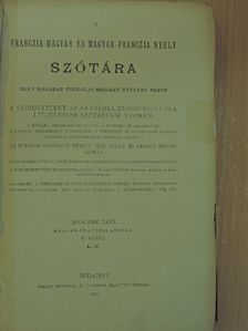 A franczia-magyar és magyar-franczia nyelv szótára II/2. (töredék) [antikvár]