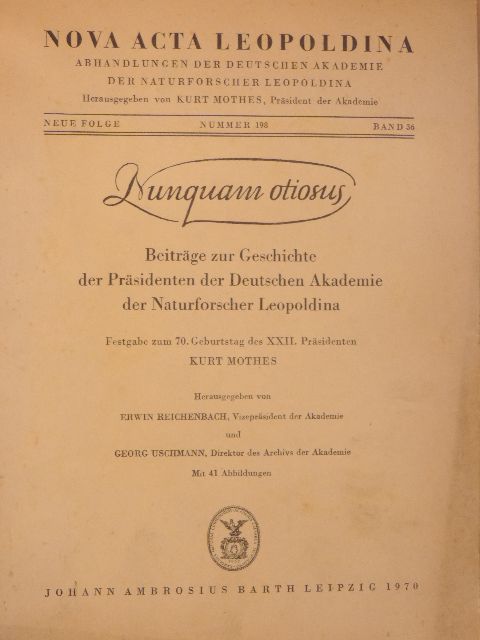 Erna Lesky - Nova Acta Leopoldina 36/198. [antikvár]