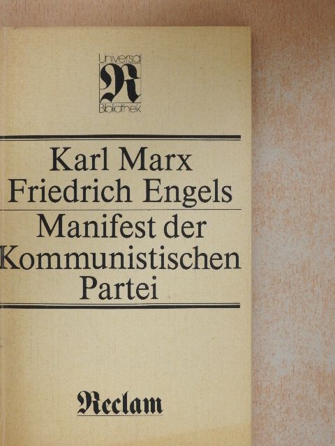 Friedrich Engels - Manifest der Kommunistischen Partei [antikvár]
