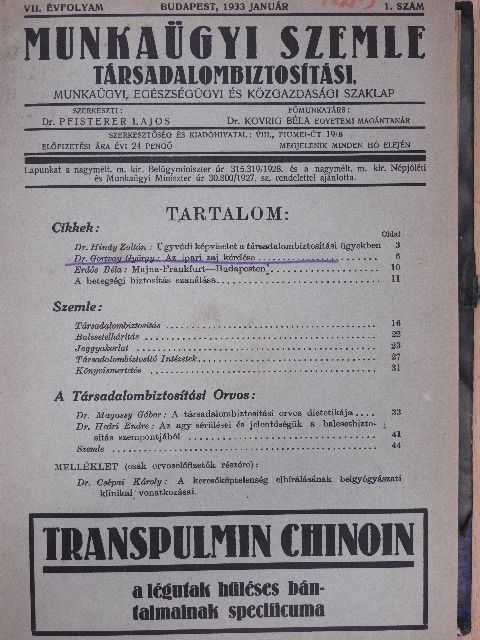 Dr. Gortvay György - Szemelvények munkaügyi, egészségügyi és közgazdasági szaklapokból (15 db mű) [antikvár]