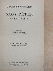 Georges Oudard - Nagy Péter [antikvár]