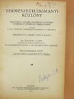 Bartucz L. - Természettudományi Közlöny 1935. (nem teljes évfolyam)/Pótfüzetek a Természettudományi Közlönyhöz [antikvár]