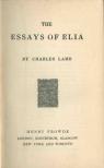 The Essays of Elia [antikvár]