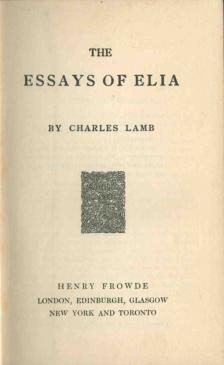 The Essays of Elia [antikvár]