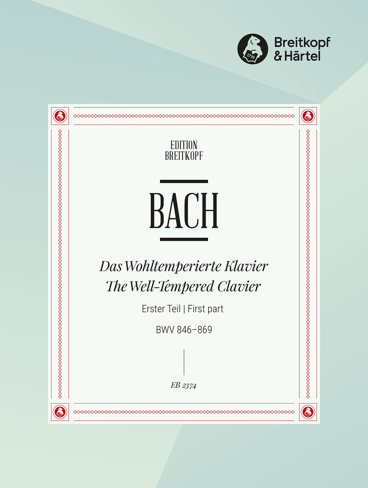 J. S. Bach - DAS WOHLTEMPERIERTE KLAVIER I BWV 846-896, INSTRUKTIVE AUSGABE VON BRUNO MUGELLINI
