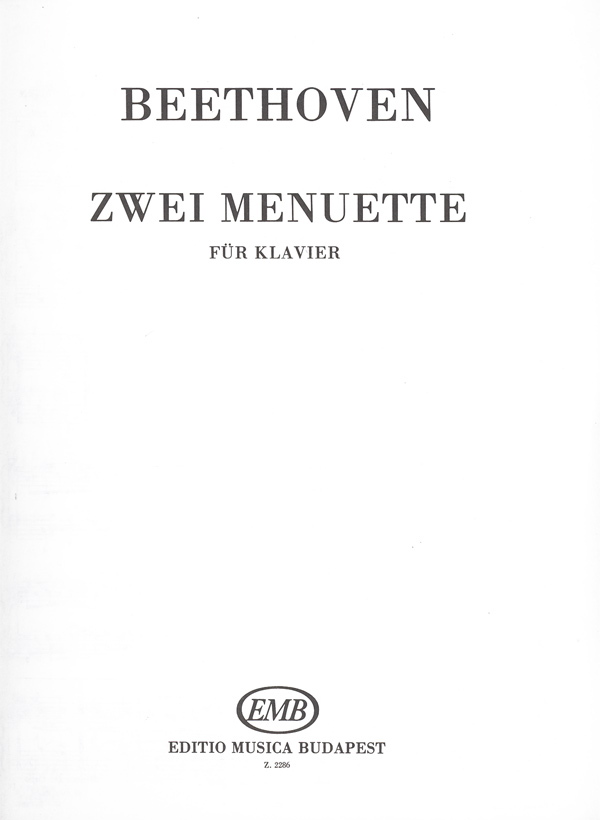 BEETHOVEN - KÉT MENÜETT ZONGORÁRA