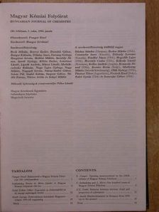 Magyar Kémiai Folyóirat 1994. január-december [antikvár]