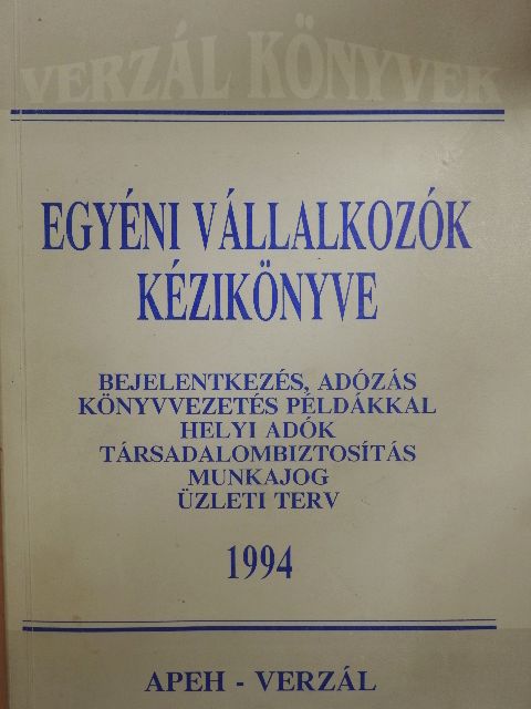 Dr. Futó Gábor - Egyéni vállalkozók kézikönyve 1994 [antikvár]
