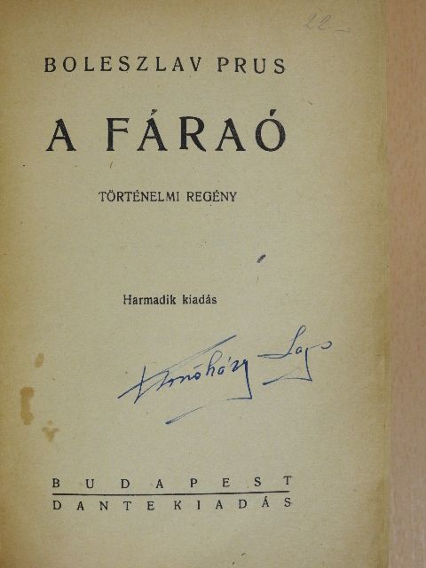 Boleszlav Prus - A fáraó I-III. [antikvár]
