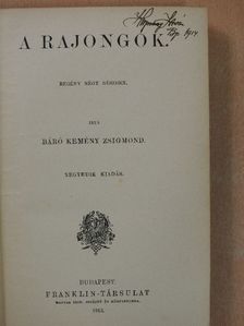 Báró Kemény Zsigmond - A rajongók [antikvár]