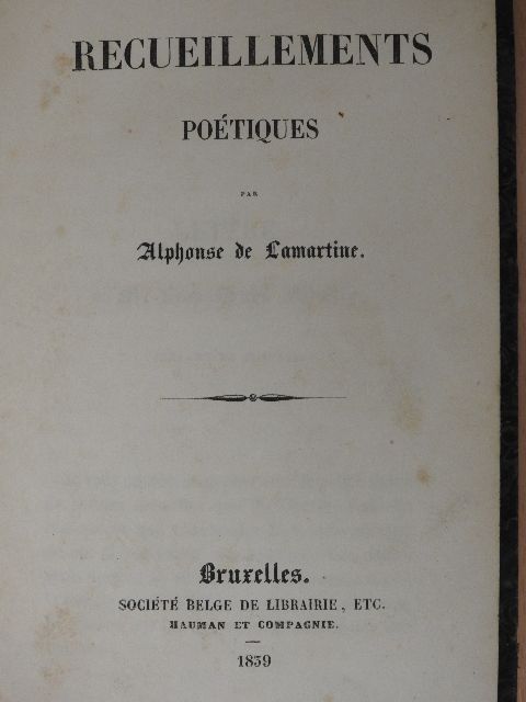 Alphonse de Lamartine - Recueillements [antikvár]