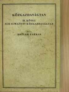 Heller Farkas - Közgazdaságtan II. [antikvár]