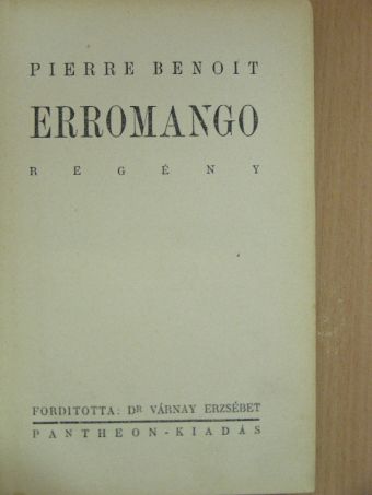 Pierre Benoit - Erromango [antikvár]