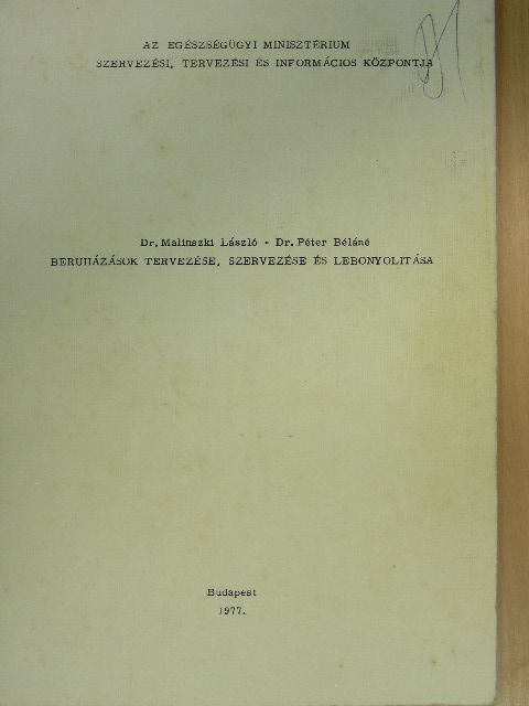Beruházások tervezése, szervezése és lebonyolítása [antikvár]