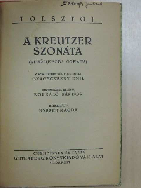 Tolsztoj - A Kreutzer szonáta/Rajtaütés [antikvár]