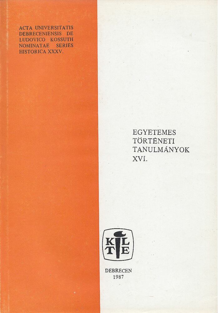 OROSZ ISTVÁN - Egyetemes történeti tanulmányok XVI. [antikvár]