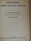 D. Dr. Daxer György - Újszövetségi görög-magyar szótár [antikvár]