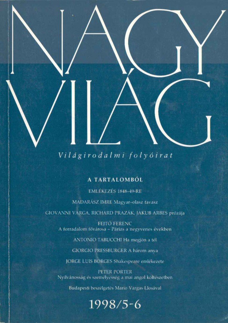Fázsy Anikó (főszerk.) - Nagyvilág 1998/5-6 [antikvár]